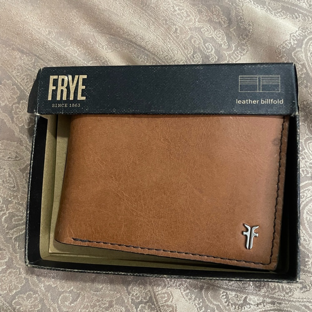 Frye Brown Leather Billfold Wallet